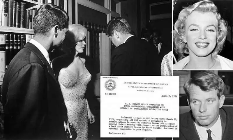 John Kennedy e Robert con marylin Monroe