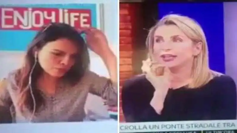 mariangela pira non trova gli occhiali in diretta 