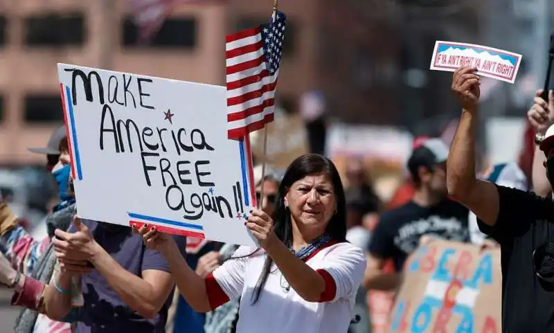 proteste contro il lockdown in colorado 1