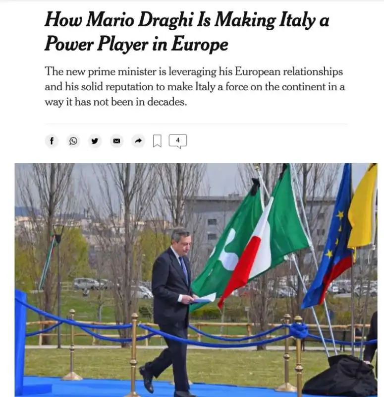 ARTICOLO DEL NEW YORK TIMES SU MARIO DRAGHI