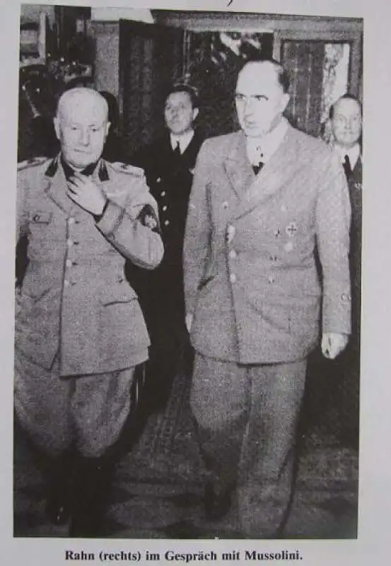 benito mussolini con rudolf rahn 