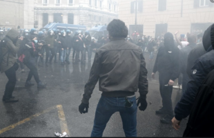 casapound alla manifestazione dei ristoratori io apro