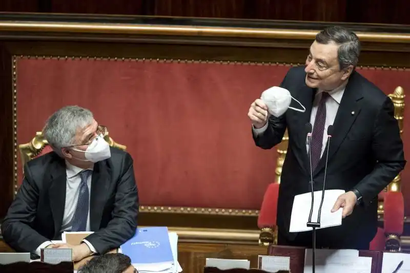 DANIELE FRANCO MARIO DRAGHI AL SENATO