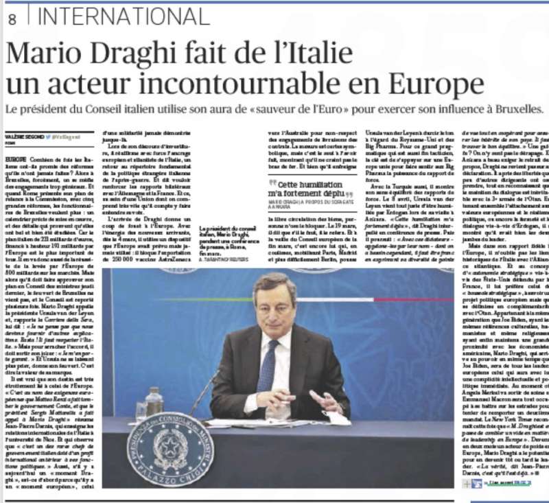 EDITORIALE DI LE FIGARO SU MARIO DRAGHI