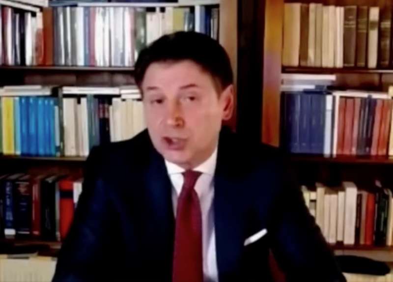 giuseppe conte intervento su zoom assemblea m5s 8