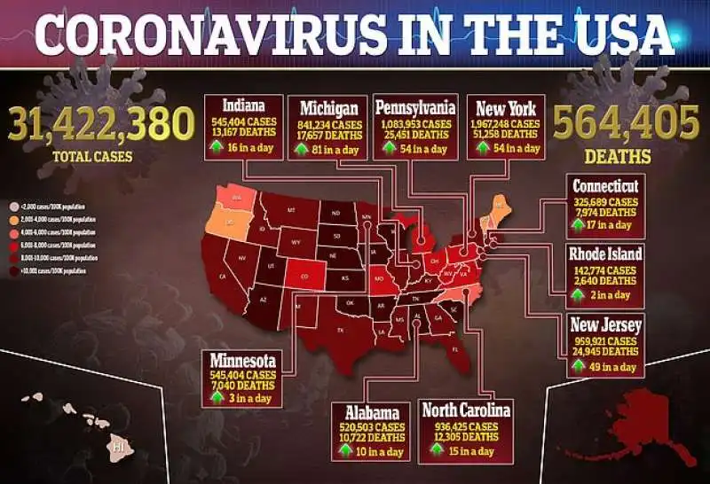 Il coronavirus negli Usa