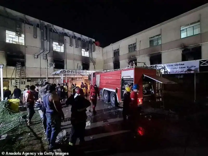 incendio in un ospedale di baghdad 2