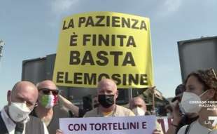 la protesta dei ristoratori