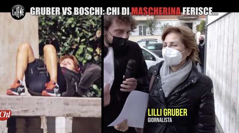 lilli gruber senza mascherina il servizio delle iene 2