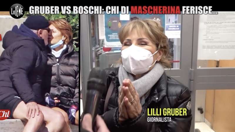 lilli gruber senza mascherina il servizio delle iene 5