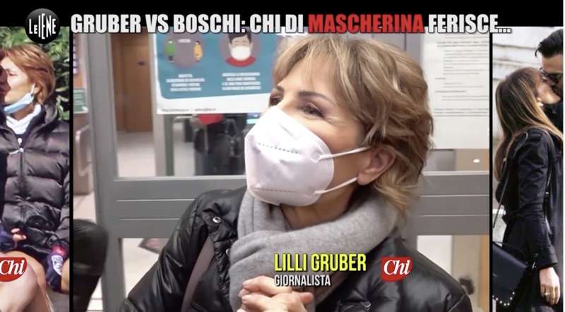 lilli gruber senza mascherina il servizio delle iene 6