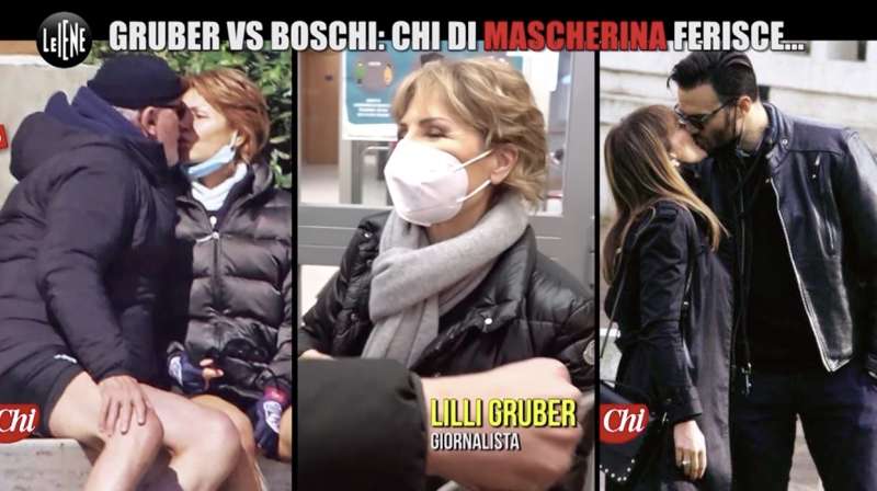 lilli gruber senza mascherina il servizio delle iene 8