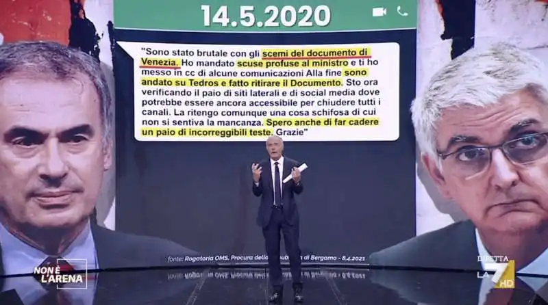  non e' l'arena    le chat tra ranieri guerra e brusaferro 