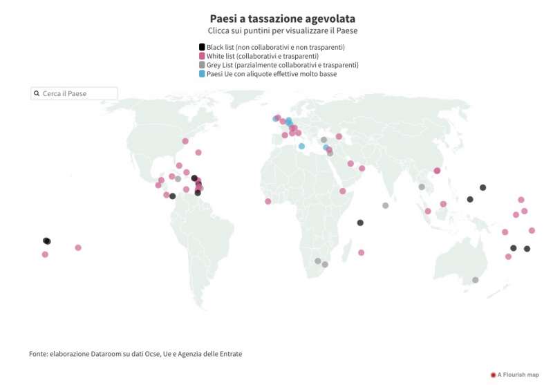 paesi a tassazione agevolata