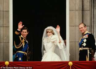 principe carlo, lady diana e principe filippo