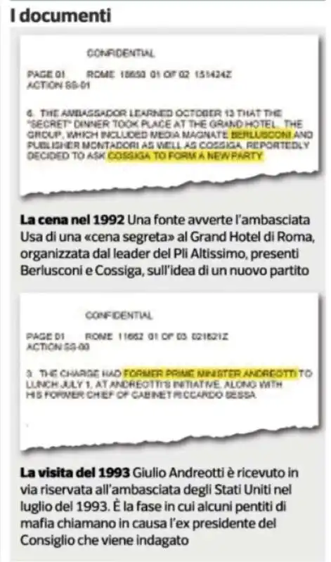 REPORT AMERICANI DECLASSIFICATI DEL 1992 E 1993