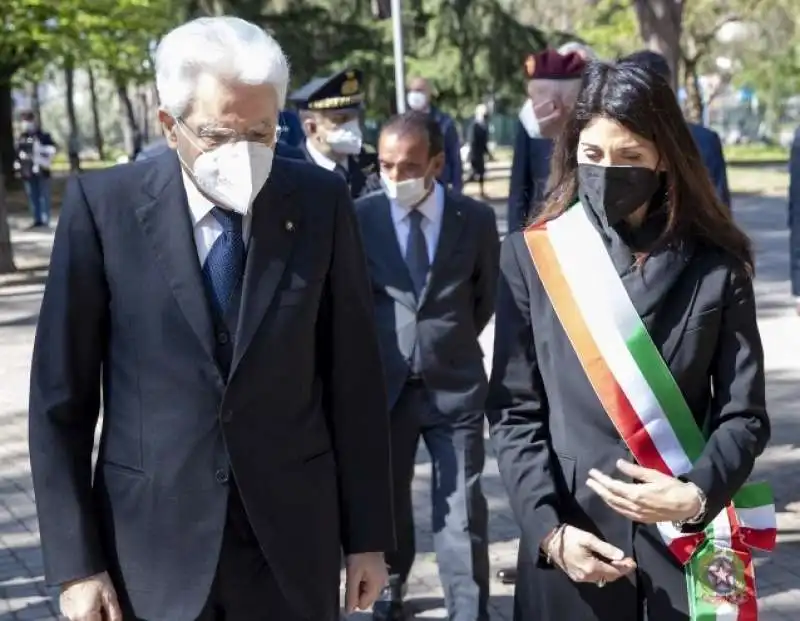 sergio mattarella virginia raggi al quadraro