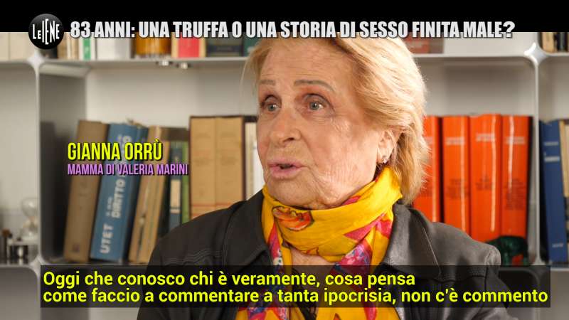 servizio delle iene sulla truffa a gianna orru, mamma di valeria marini 13