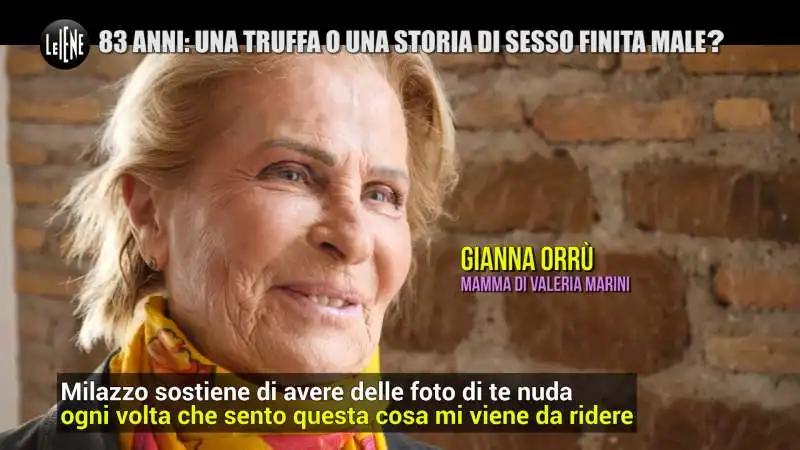 servizio delle iene sulla truffa a gianna orru, mamma di valeria marini  7