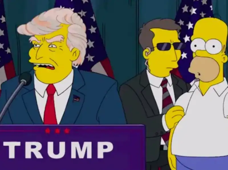 donald trump presidente  nei simpsons