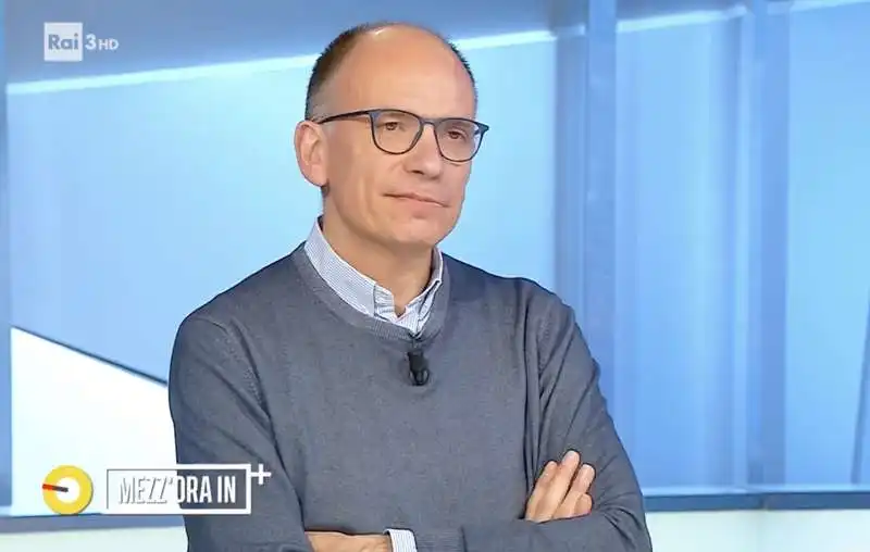 enrico letta   in mezzora in piu    3