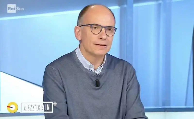 enrico letta   in mezzora in piu    4