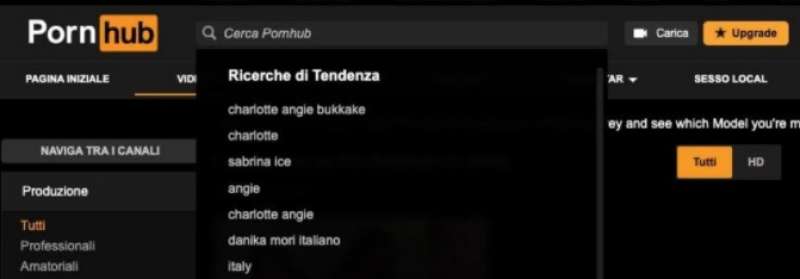 I VIDEO IN TENDENZA SU PORNHUB