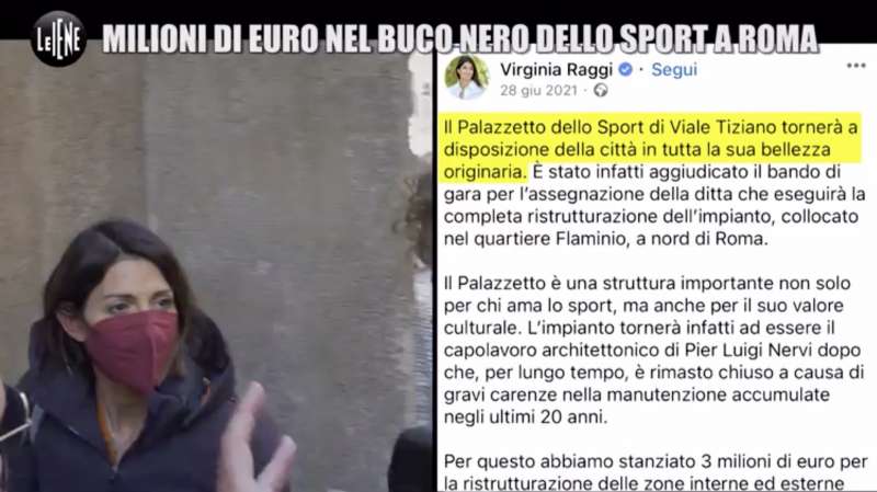 il servizio delle iene sul palazzetto dello sport di viale tiziano 18