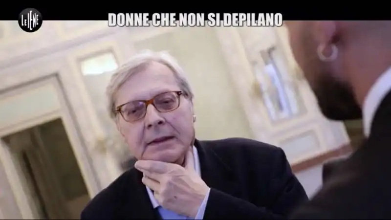 intervista delle iene a vittorio sgarbi sulla depilazione2