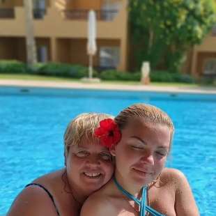 Iryna Filkina con la figlia