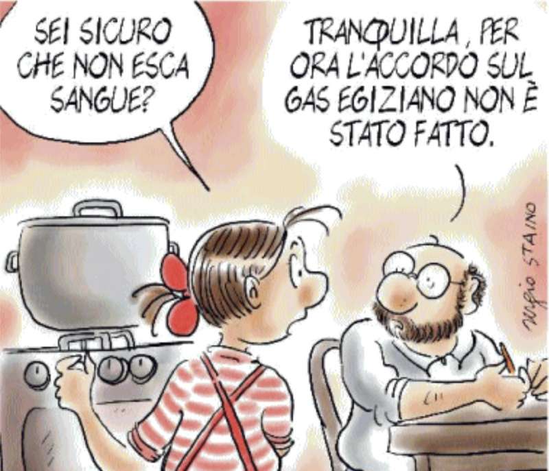 L ACCORDO PER IL GAS CON L EGITTO VISTO DA STAINO