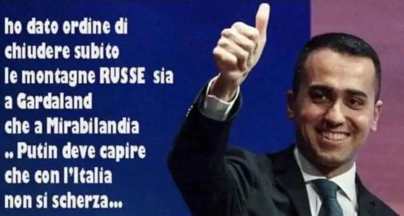 LUIGI DI MAIO E LE SANZIONI ALLA RUSSIA -  MEME 