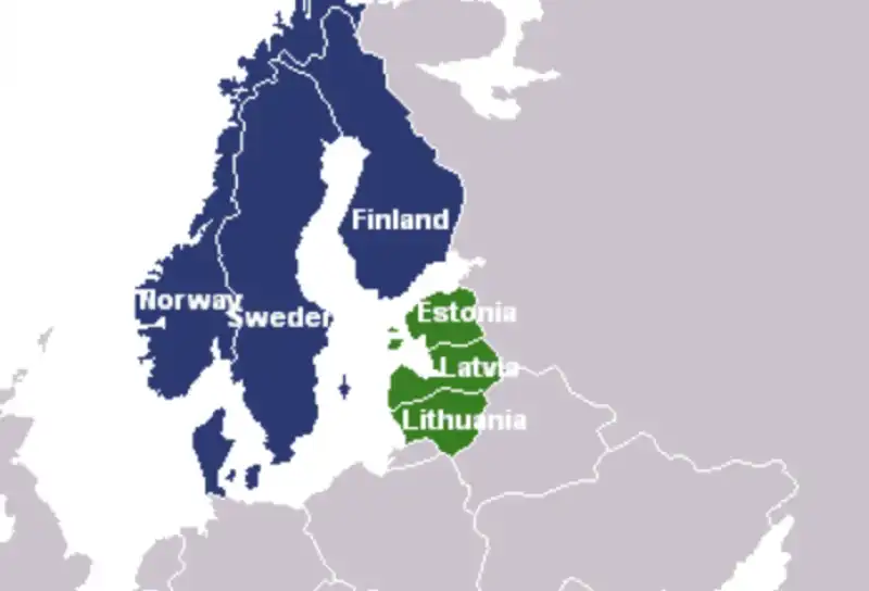 mappa di svezia e finlandia