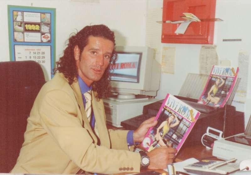 massimo marino ufficio anni 90 con il suo viviroma