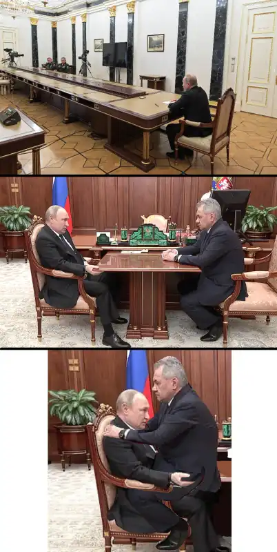 meme sui tavoli di putin 