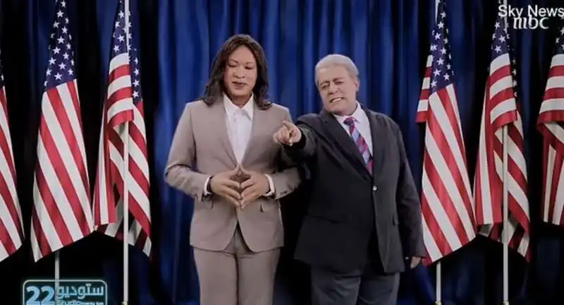  sketch su kamala harris e joe biden sulla tv saudita mbc