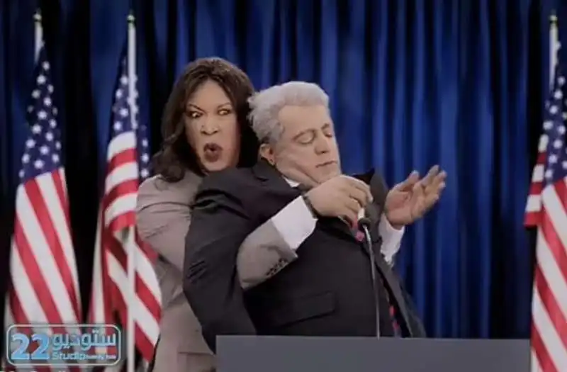 sketch su kamala harris e joe biden sulla tv saudita mbc 3