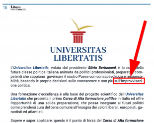 Suddivisione sillabica dell'universita' di Berlusconi