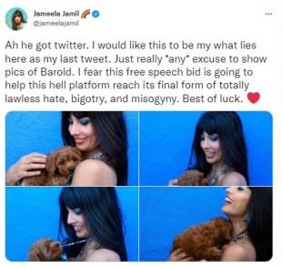 Tweet di Jameela Jamil