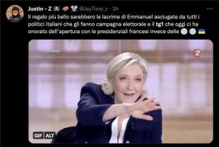 tweet sulla copertura del tg1 delle presidenziali francesi 5