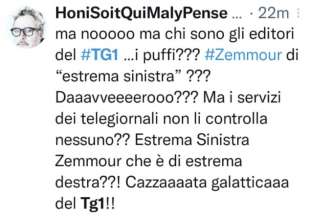 tweet sulla copertura del tg1 delle presidenziali francesi 7