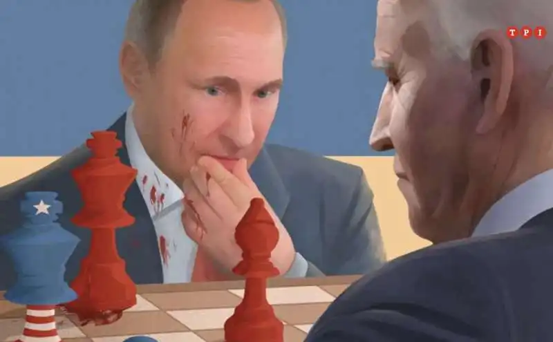 VLADIMIR PUTIN JOE BIDEN - ILLUSTRAZIONE TPI