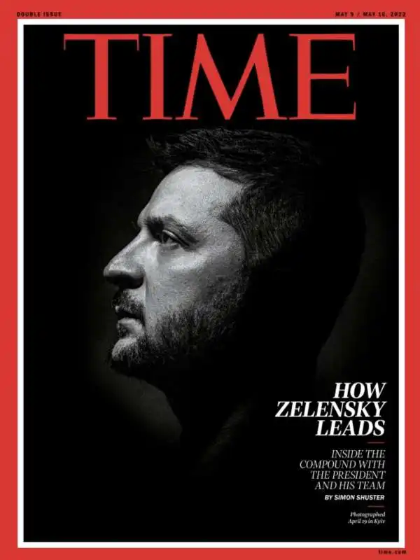 volodymyr zelensky in copertina su time