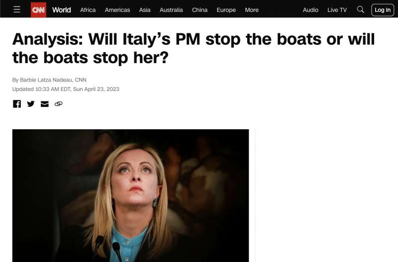 ARTICOLO DELLA CNN SU GIORGIA MELONI