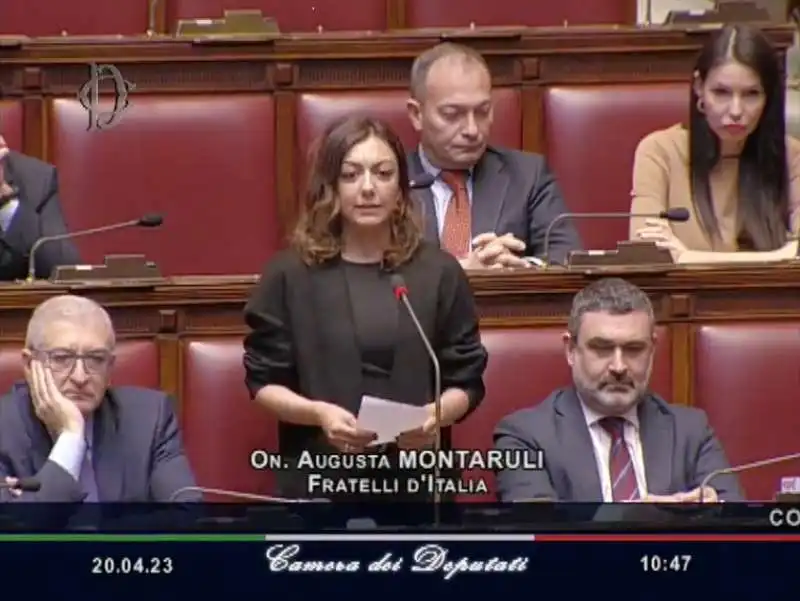 AUGUSTA MONTARULI ALLA CAMERA 