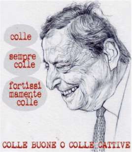 colle buone o colle cattive mario draghi vignetta di riccardo mannelli