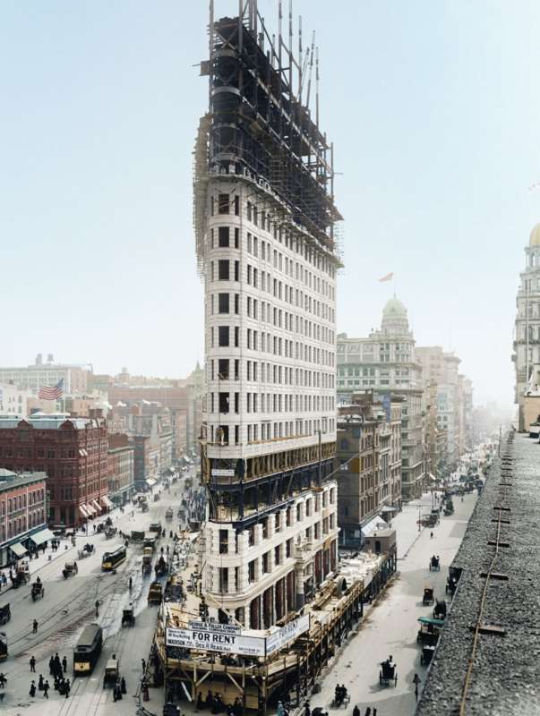 costruzione flatiron building new york