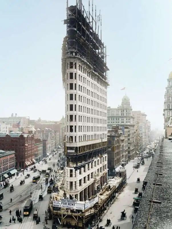 costruzione flatiron building   new york  