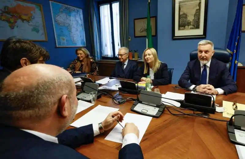 ELISABETTA BELLONI ALFREDO MANTOVANO E GIORGIA MELONI IN AUDIZIONE AL COPASIR 