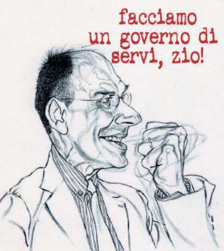 enrico letta vignetta di riccardo mannelli